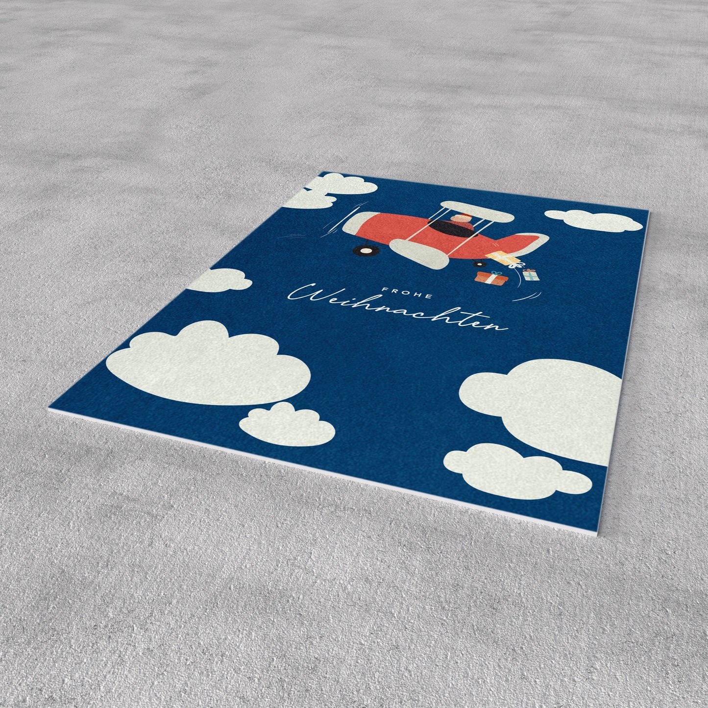 Postkarte - Weihnachten - Weihnachtsmann im Flugzeug - Nr. 59