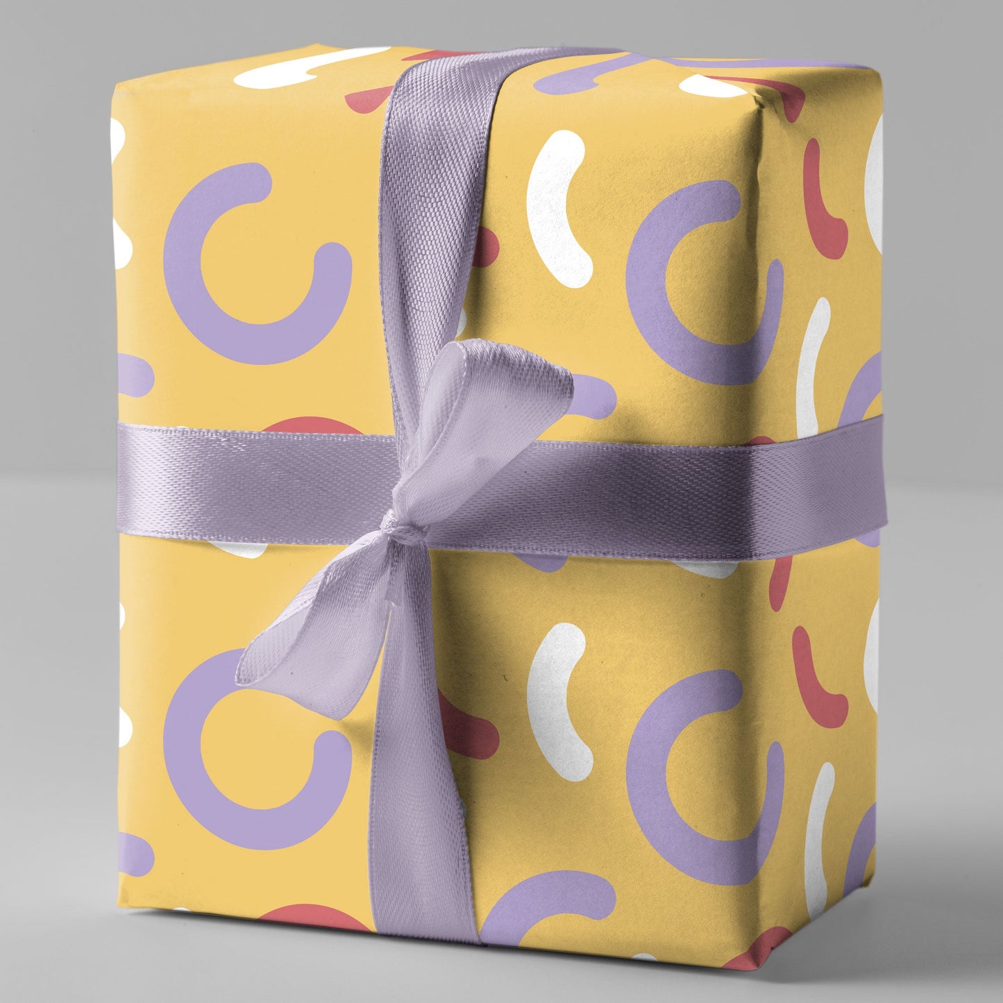 Geschenkpapier - Konfetti - Gelber Hintergrund Nr. 232