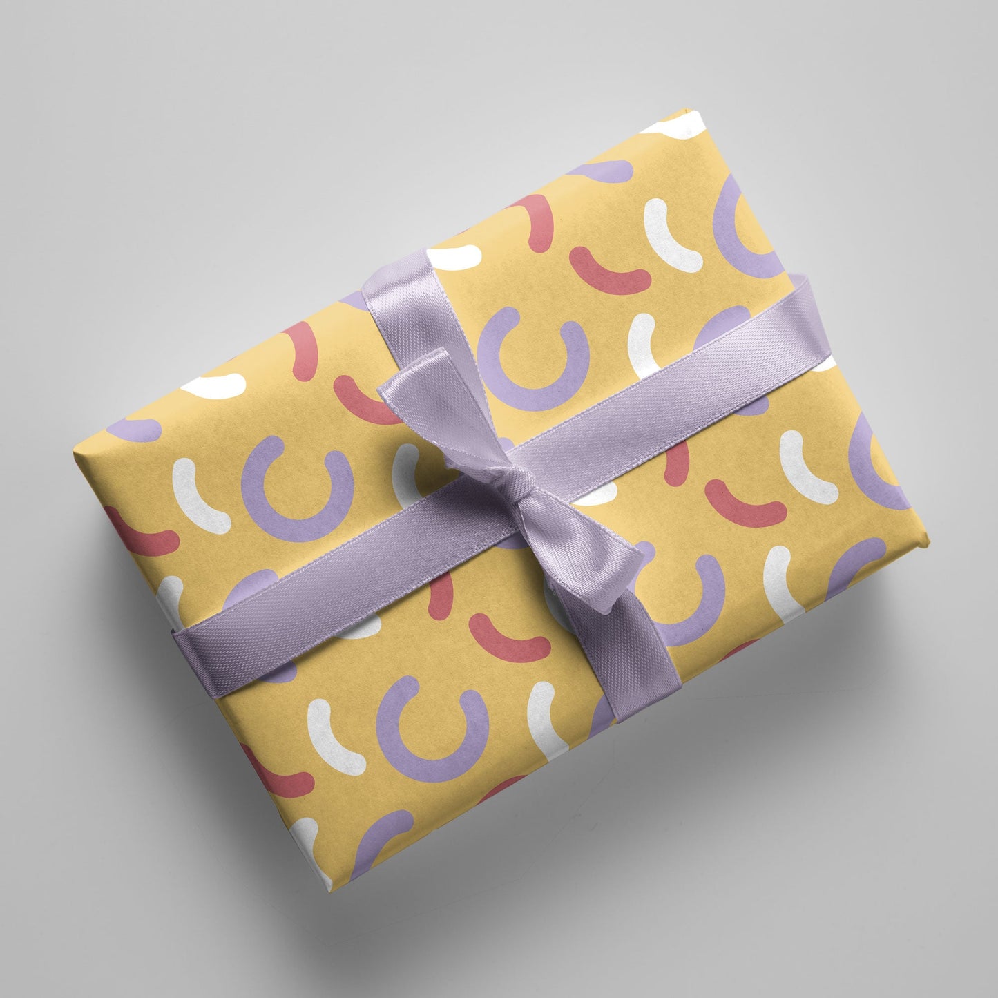 Geschenkpapier - Konfetti - Gelber Hintergrund Nr. 232