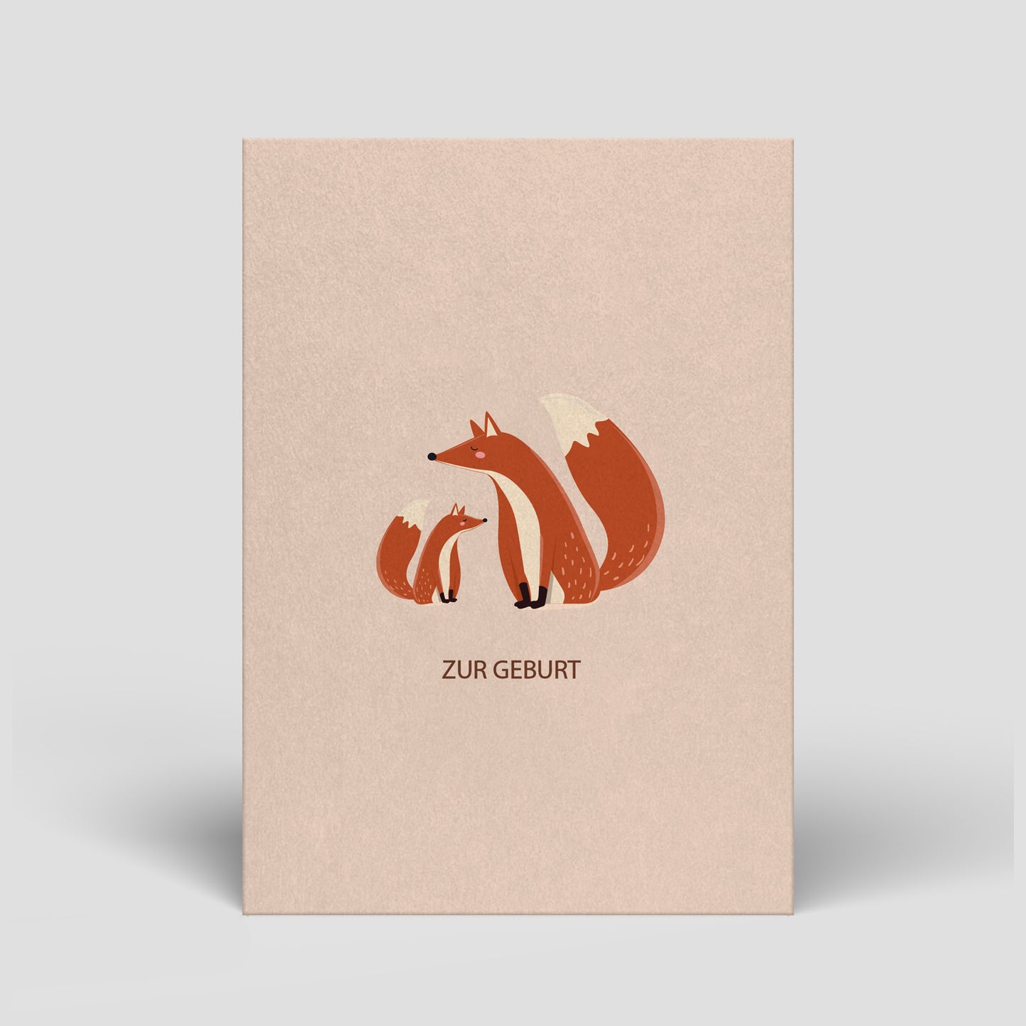 Postkarte - Geburt - Fuchs-Familie - Nr. 89
