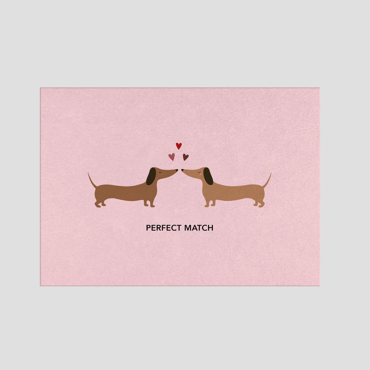 Postkarte - Dackel Perfect Match - Nr. 305