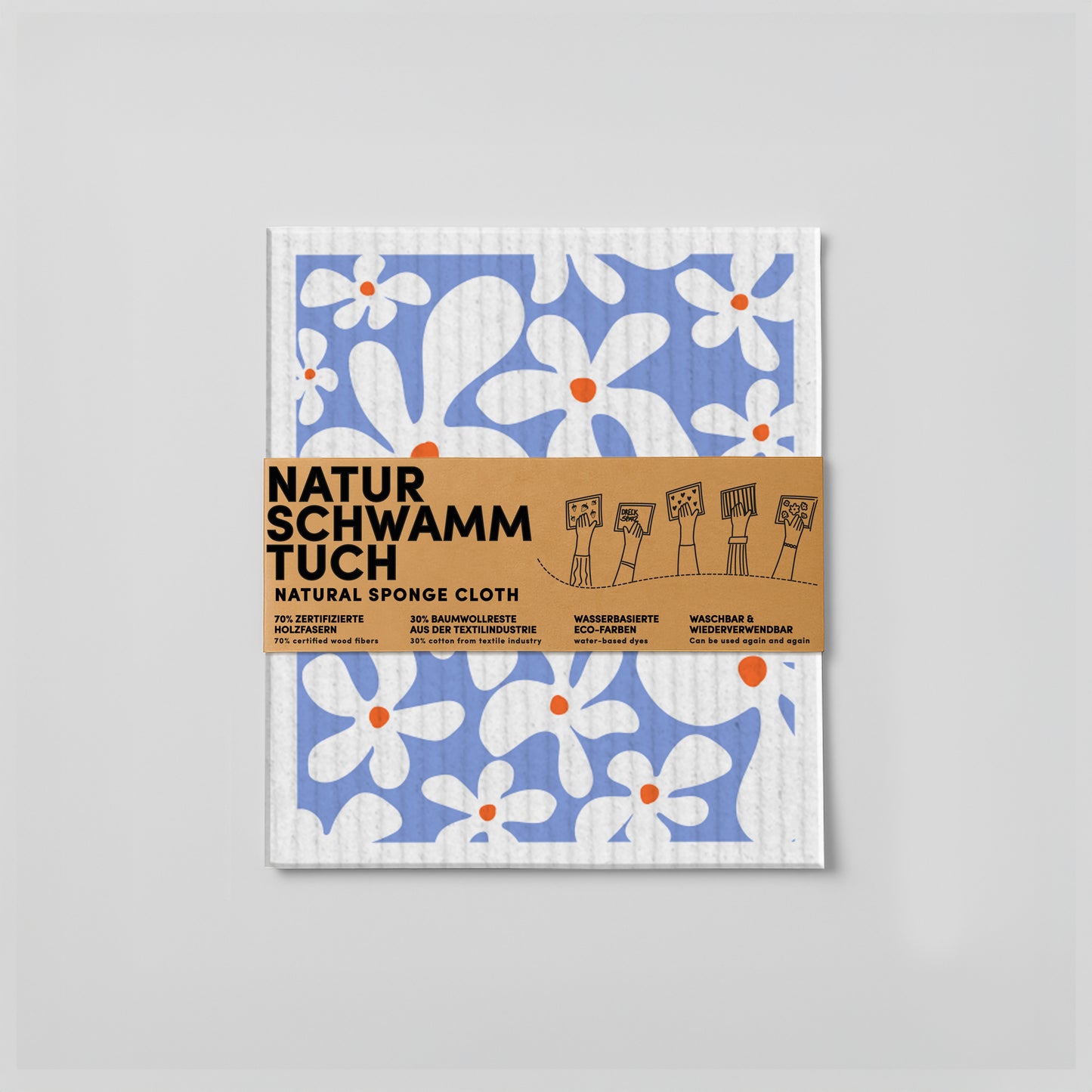 Schwammtuch - Naturschwammtuch - Blumen - Nr. 5