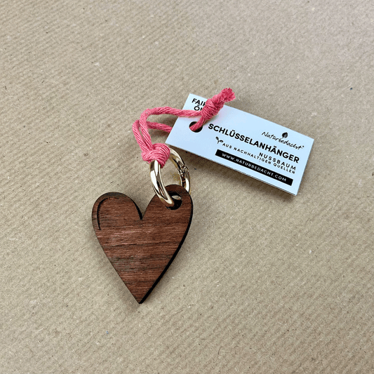 Schlüsselanhänger - Herz – Nr. 10 - Naturbedacht kaufen