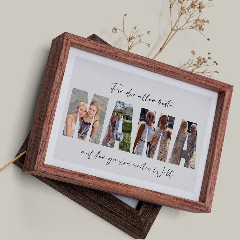 Personalisierter Kunstdruck - Collage MAMA