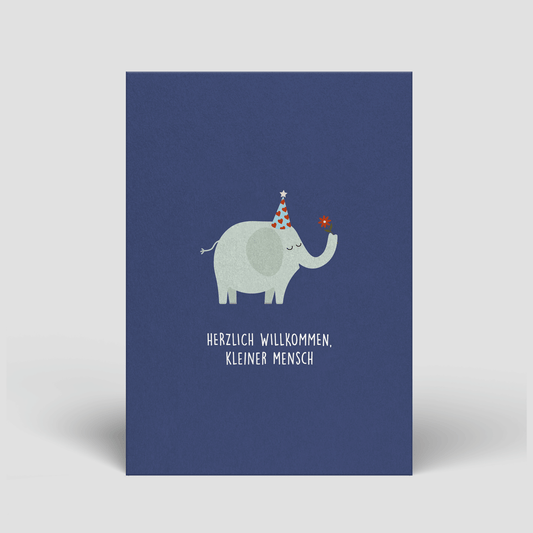 Postkarte - Elefant zur Geburt - Nr. 90