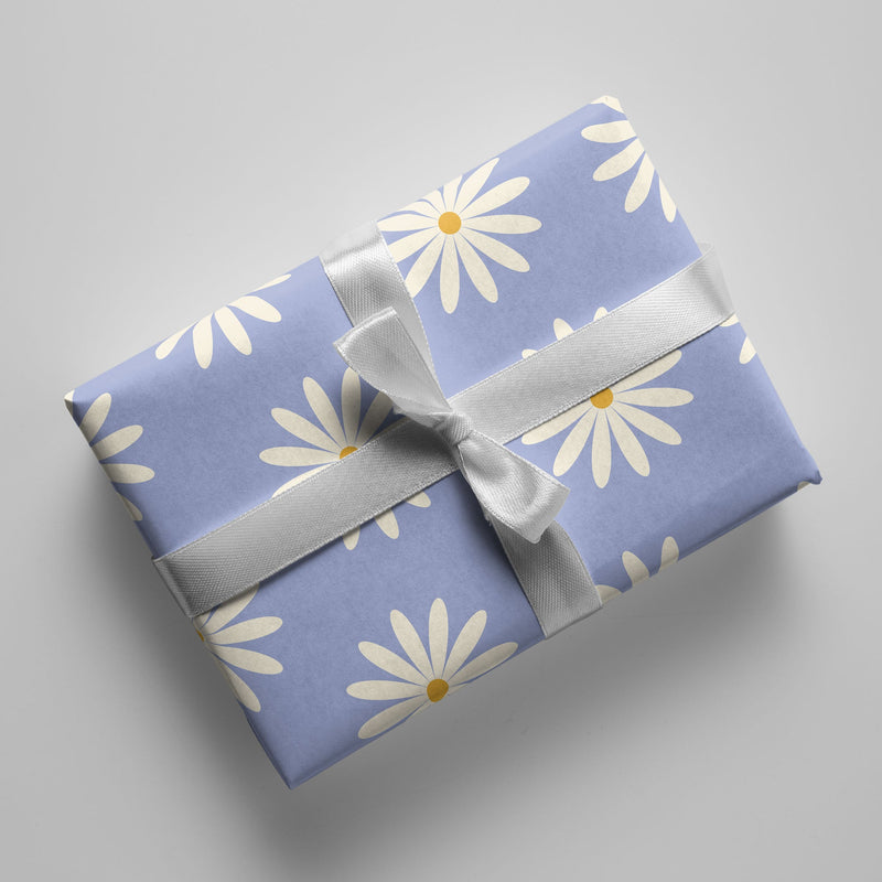 Geschenkpapier - Blumen - Lila Hintergrund - Nr. 231