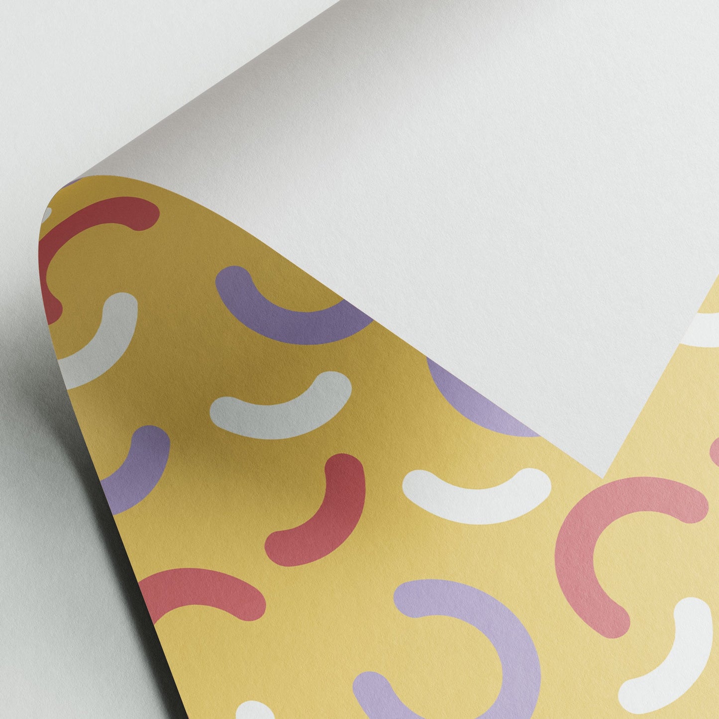 Geschenkpapier - Konfetti - Gelber Hintergrund Nr. 232