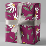 Geschenkpapier - Blumen - Magenta Hintergrund - Nr. 240