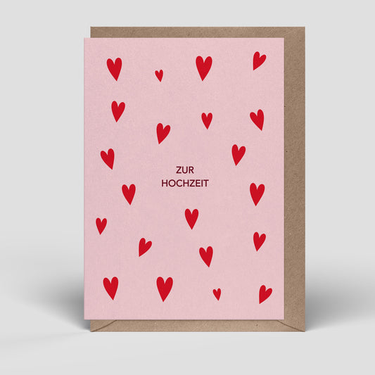 Klappkarte - Herzen zur Hochzeit - Nr. 288