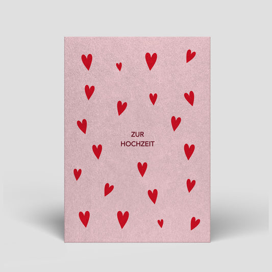 Postkarte - Hochzeit - Herzen - Nr. 298