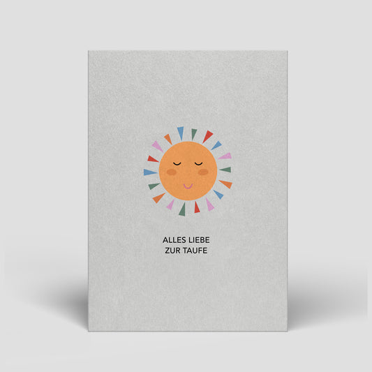 Postkarte zur Taufe - Sonne - Nr. 299