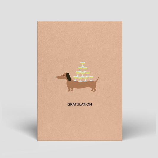 Postkarte - Dackel Gratulation - Nr. 306