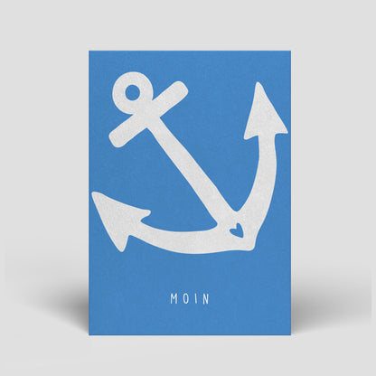 Postkarte Maritim - Anker mit Moin - Nr. 129
