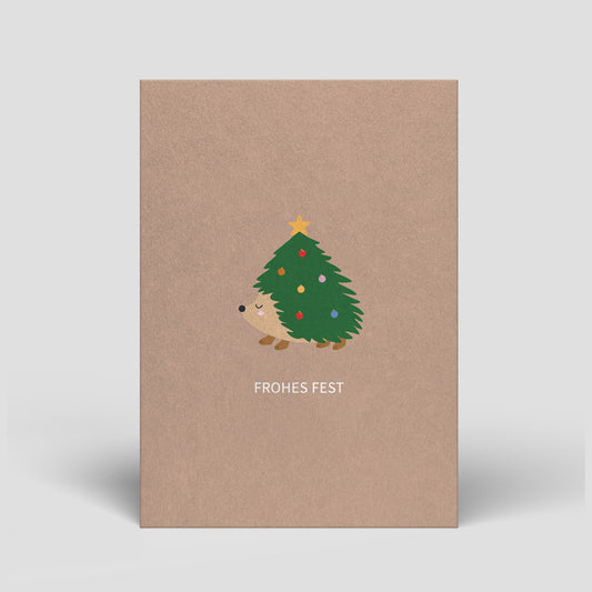 Postkarte - Weihnachten - Igel - Nr. 332