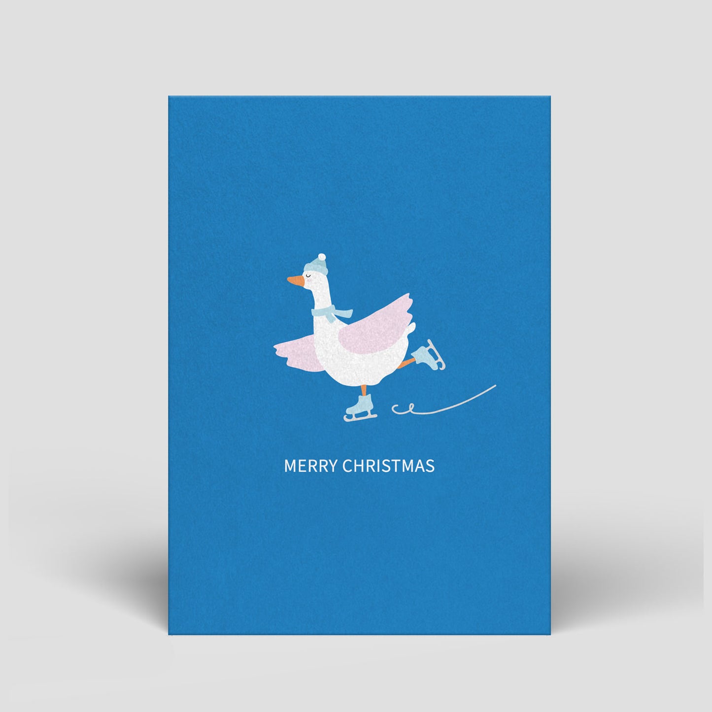 Weihnachtskarte - Gans auf Schlittschuhen - Nr. 334