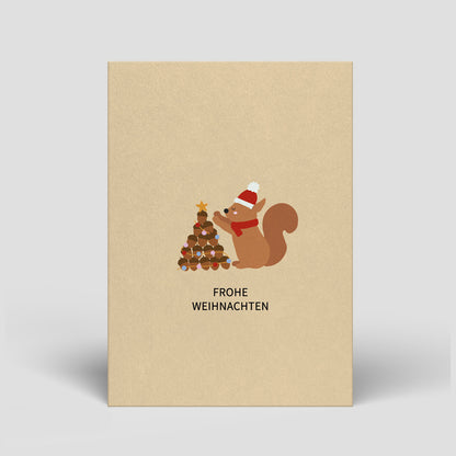 Weihnachtskarte - Eichhörnchen - Nr. 337