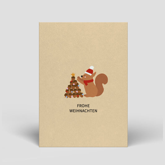 Weihnachtskarte - Eichhörnchen - Nr. 337