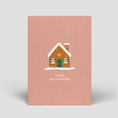 Weihnachtskarte - Lebkuchenhaus - Nr. 340