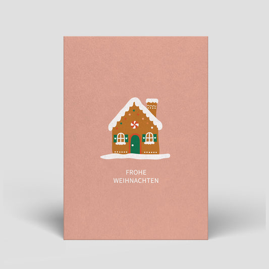 Weihnachtskarte - Lebkuchenhaus - Nr. 340