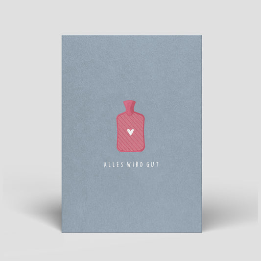 Alles-wird-gut-Karte inkl. Recycling-Umschlag - fair, ökologisch und nachhaltig
