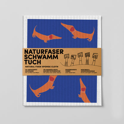 Schwammtuch - Naturschwammtuch - Dackel - Nr. 10