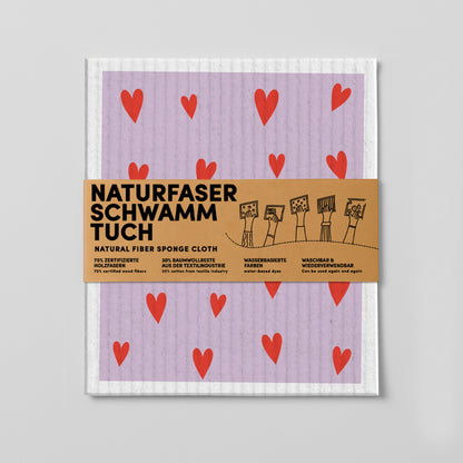Schwammtuch - Naturschwammtuch - Herzen - Nr. 4