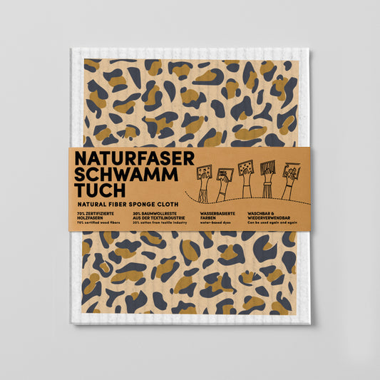 Schwammtuch - Naturschwammtuch - Leoparden-Muster - Leo-Muster - Nr. 9