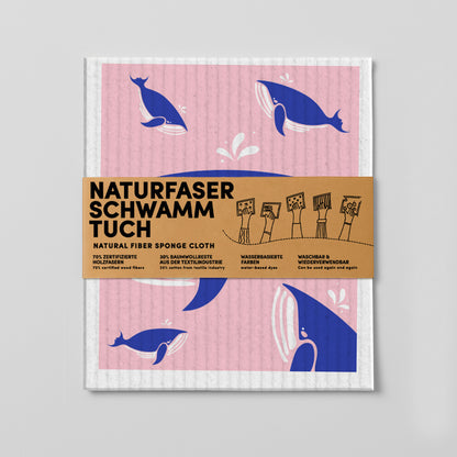 Schwammtuch - Naturschwammtuch - Wale - Nr. 11