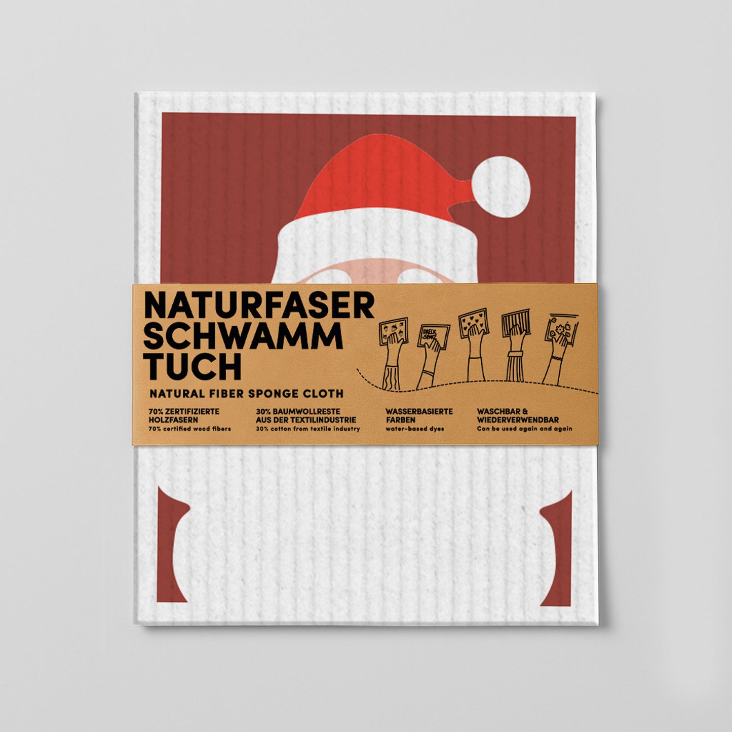 Naturfaser-Schwammtuch - Weihnachten - Nr. 13