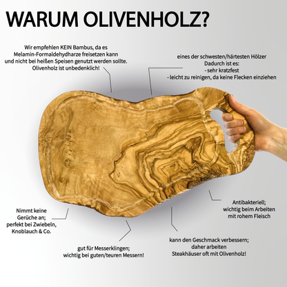 Personalisiertes Schneidebrett aus Olivenholz - Grillbrett