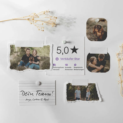 Naturfaser-Schwammtuch im Bewertungs-Layout mit Fotos und 5,0★