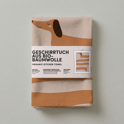 Geschirrtuch Bio-Baumwolle - Dackel - Nr. 1