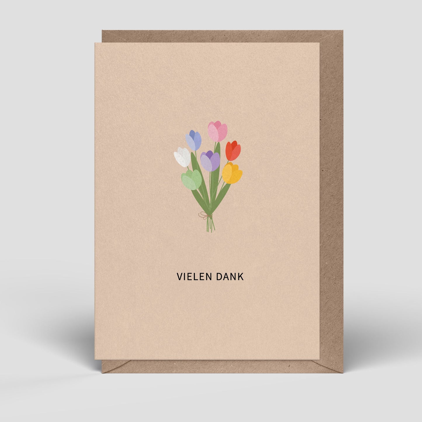 Klappkarte - Danke - Tulpenstrauß - Nr. 272 - Naturbedacht kaufen