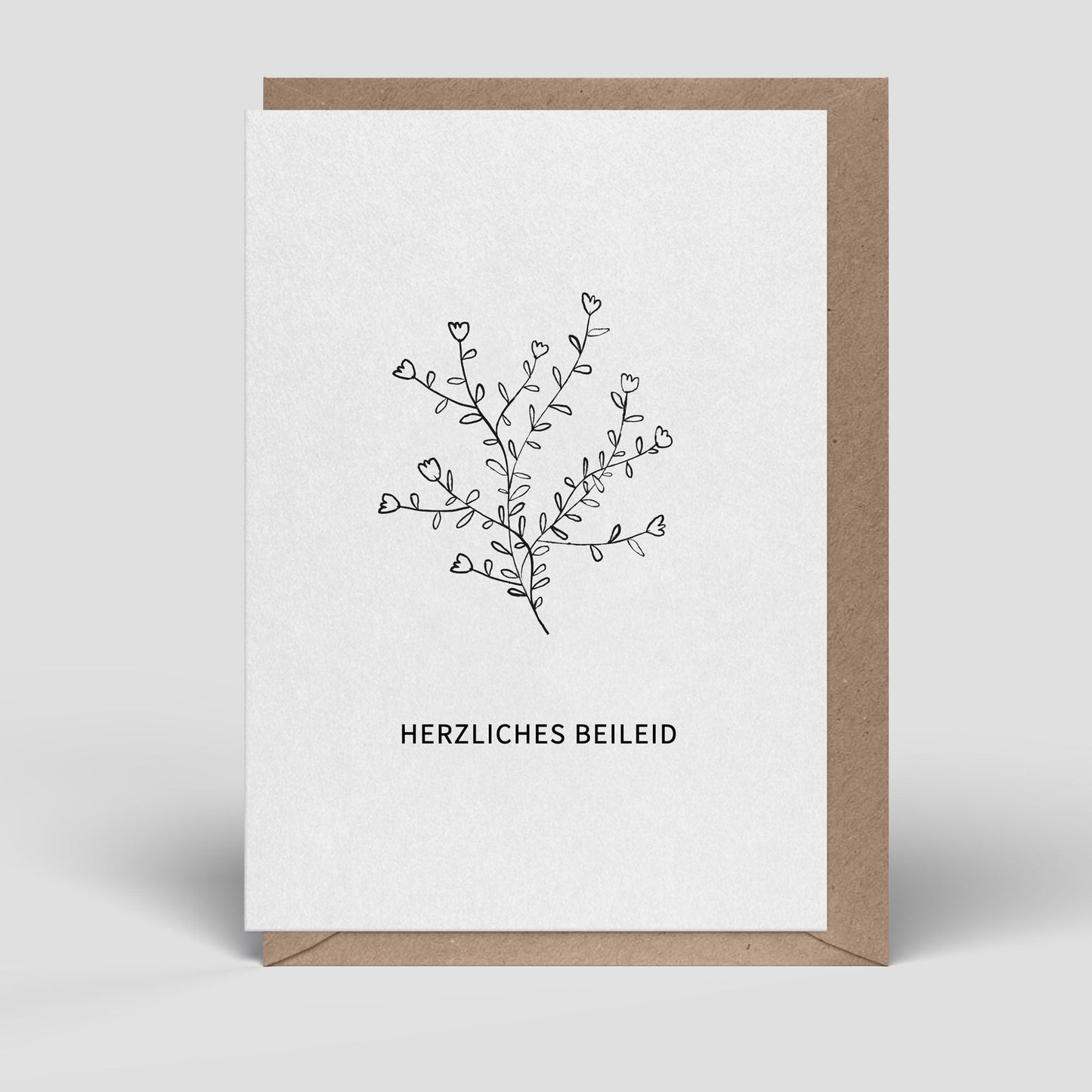 Klappkarte - Trauerkarte - Herzliches Beileid - Nr. 264 - Naturbedacht kaufen