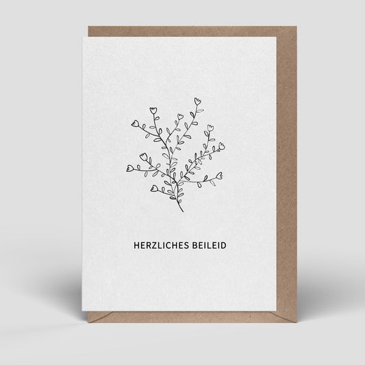 Klappkarte - Trauerkarte - Herzliches Beileid - Nr. 264 - Naturbedacht kaufen