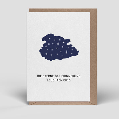 Klappkarte - Trauerkarte - Sterne - Nr. 323 - Naturbedacht kaufen