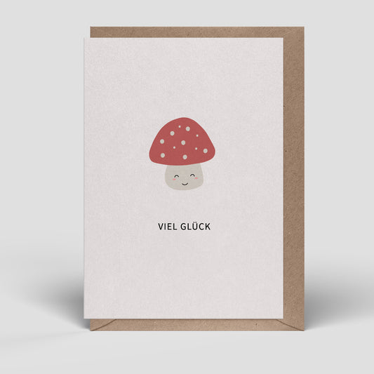 Klappkarte - Viel Glück - Fliegenpilz - Nr. 329 - Naturbedacht kaufen