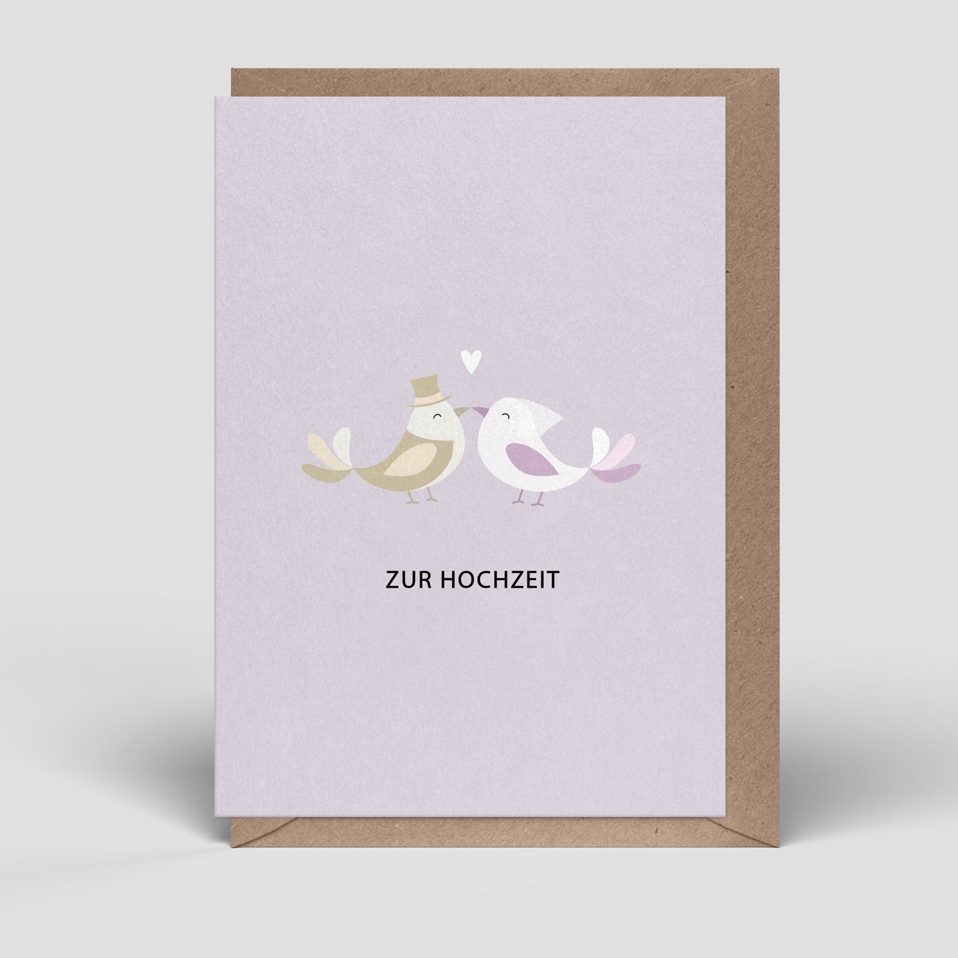 Klappkarte - Vogel Brautpaar zur Hochzeit - Nr. 259 - Naturbedacht kaufen