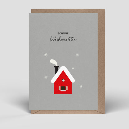 Klappkarte - Weihnachtshaus - Nr. 292 - Naturbedacht kaufen