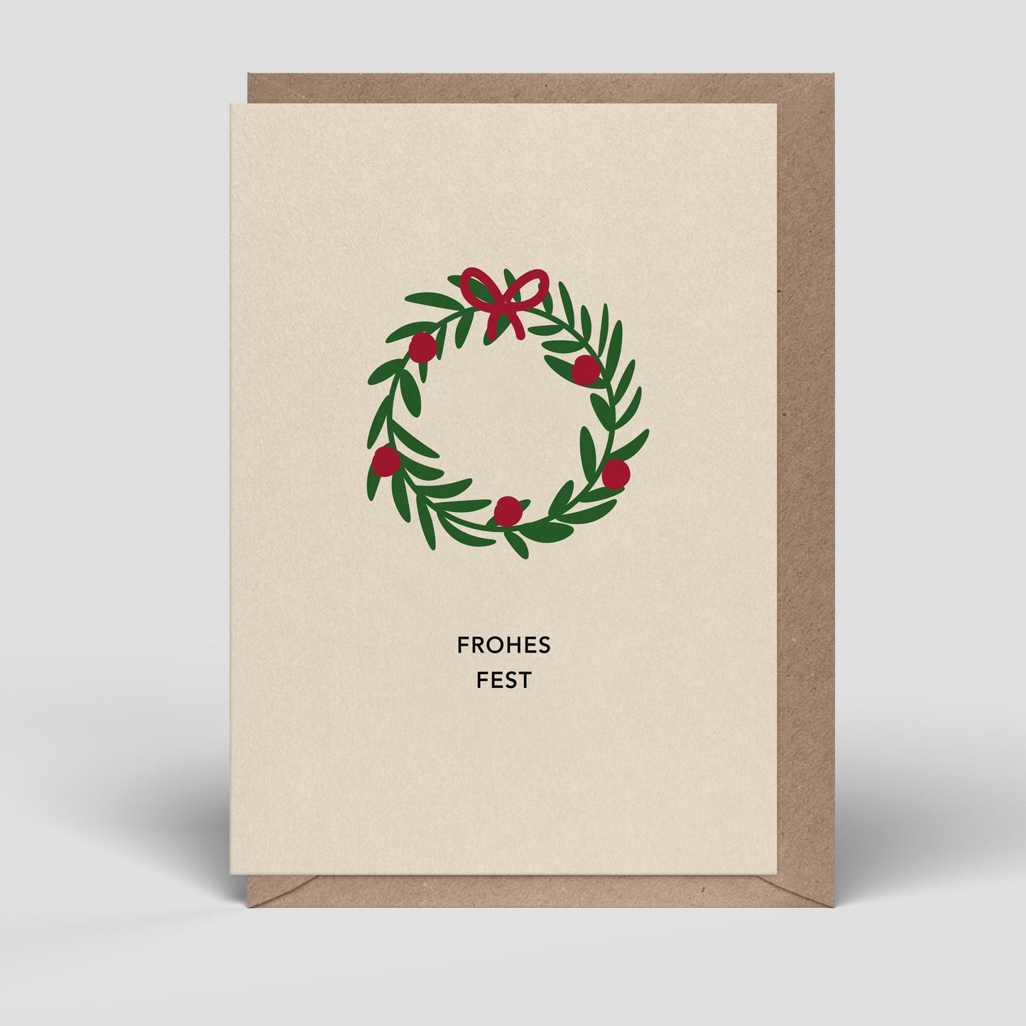 Klappkarte - Weihnachtskranz - Nr. 296 - Naturbedacht kaufen
