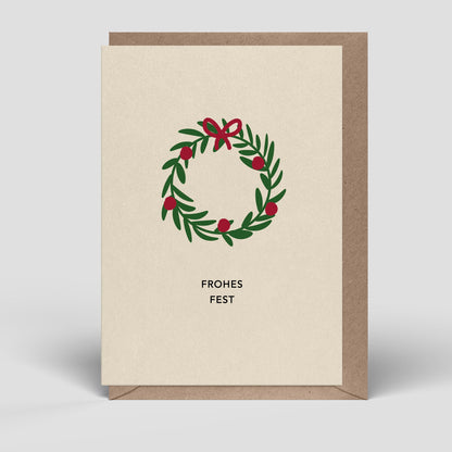 Klappkarte - Weihnachtskranz - Nr. 296 - Naturbedacht kaufen