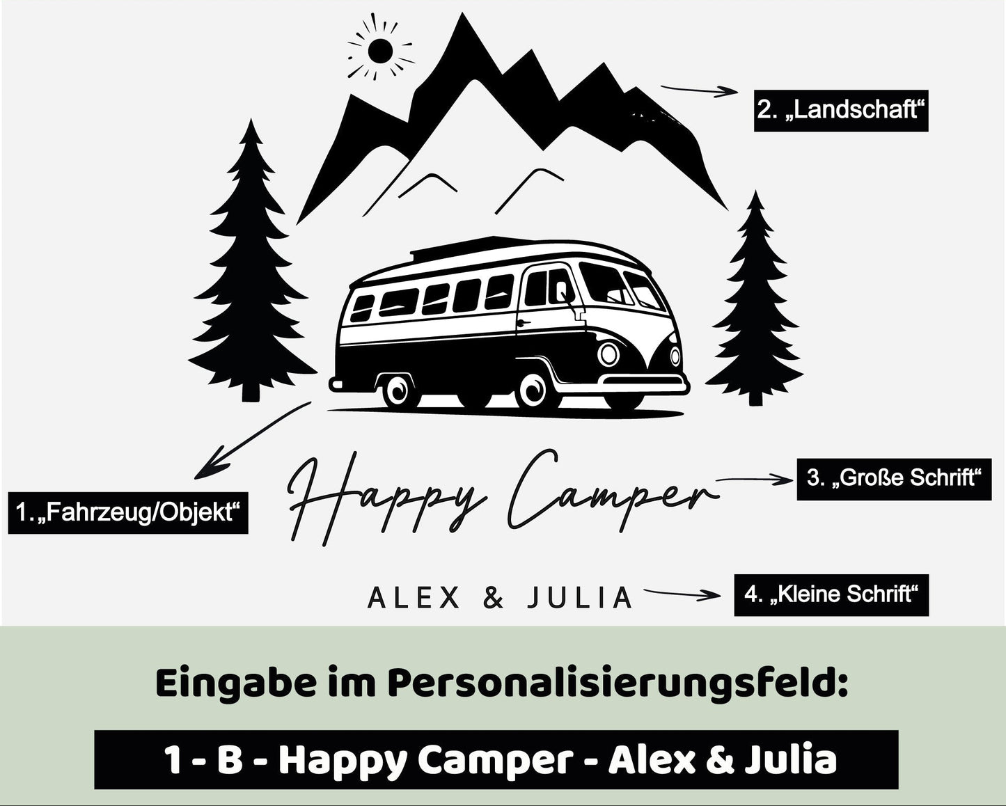Personalisiertes Schneidebrett aus Olivenholz - Camping (kleines Brett) - Naturbedacht kaufen
