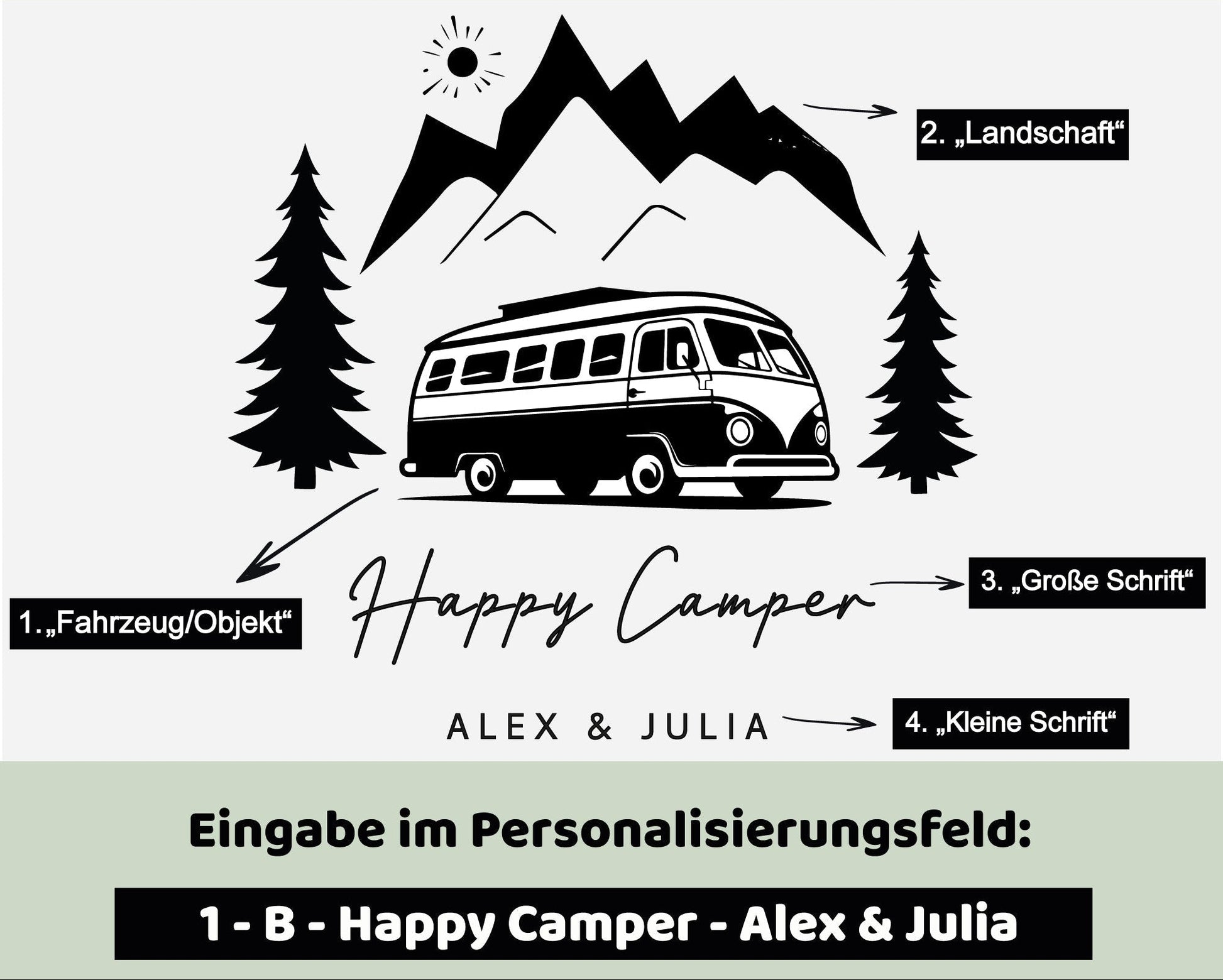 Personalisiertes Schneidebrett aus Olivenholz - Camping (kleines Brett) - Naturbedacht kaufen
