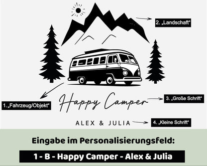 Personalisiertes Schneidebrett aus Olivenholz - Camping (kleines Brett) - Naturbedacht kaufen