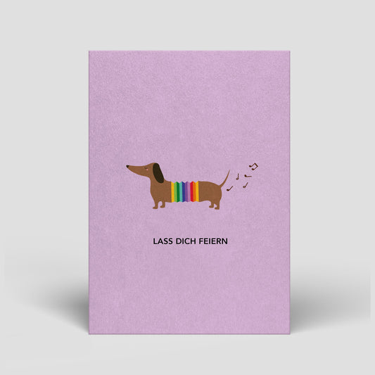 Postkarte - Dackel Musikant - Nr. 300 - Naturbedacht kaufen