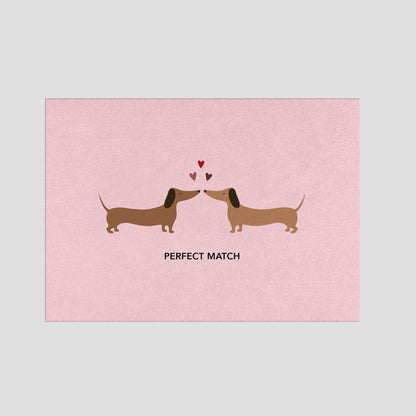 Postkarte - Dackel Perfect Match - Nr. 305 - Naturbedacht kaufen