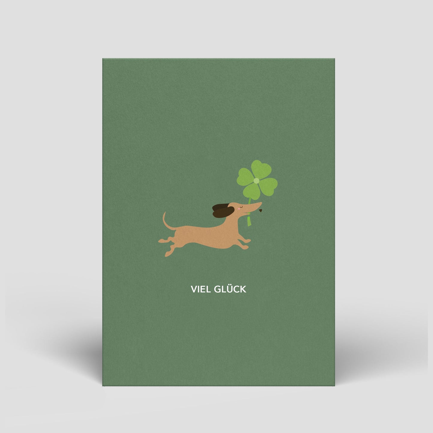 Postkarte - Dackel wünscht Glück - Nr. 307 - Naturbedacht kaufen