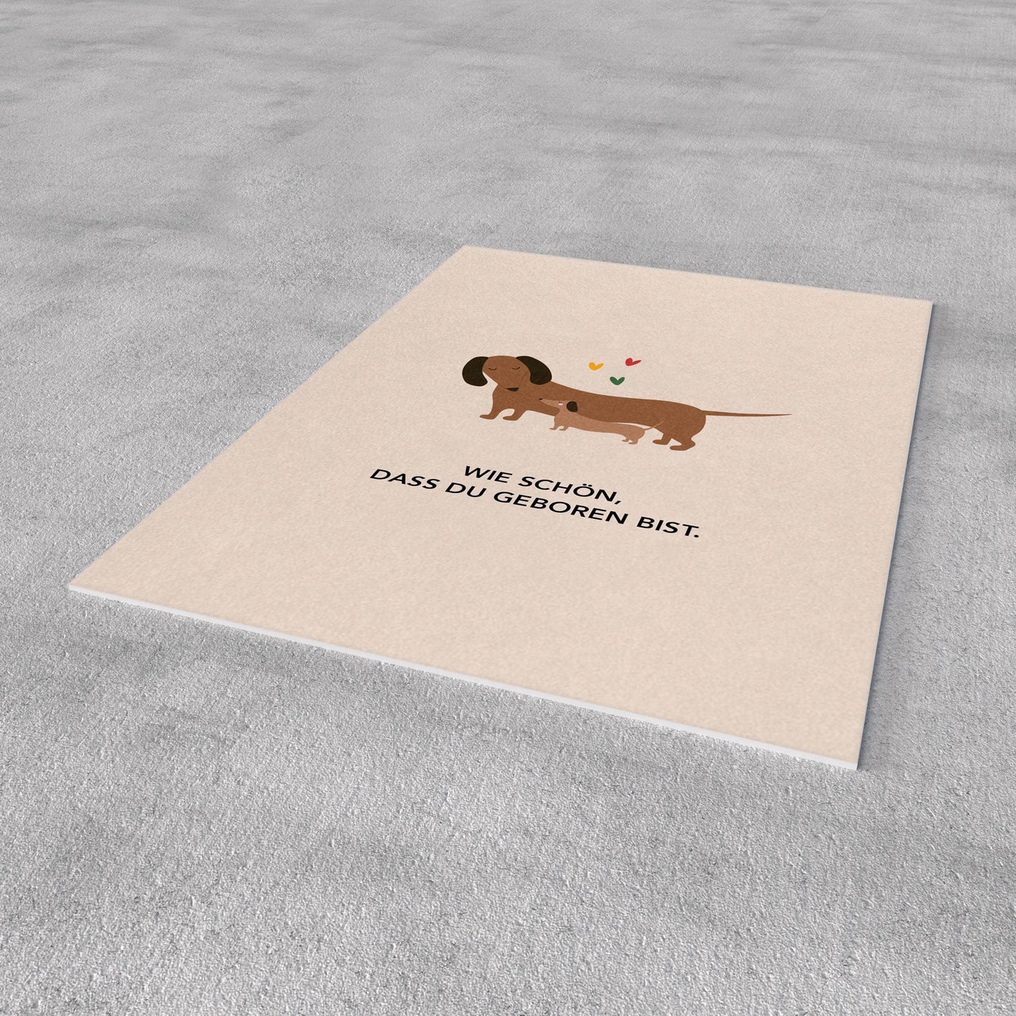 Postkarte - Dackel zur Geburt - Nr. 301 - Naturbedacht kaufen