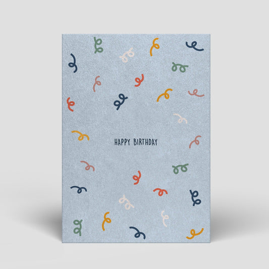 Postkarte - Geburtstag - Luftschlangen - Nr. 80 - Naturbedacht kaufen