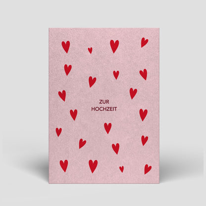 Postkarte - Hochzeit - Herzen - Nr. 298 - Naturbedacht kaufen